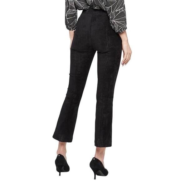 NYDJ Slim Bootcut Pull-On Black Faux Suede Pants Size 6 - Picture 3 of 10